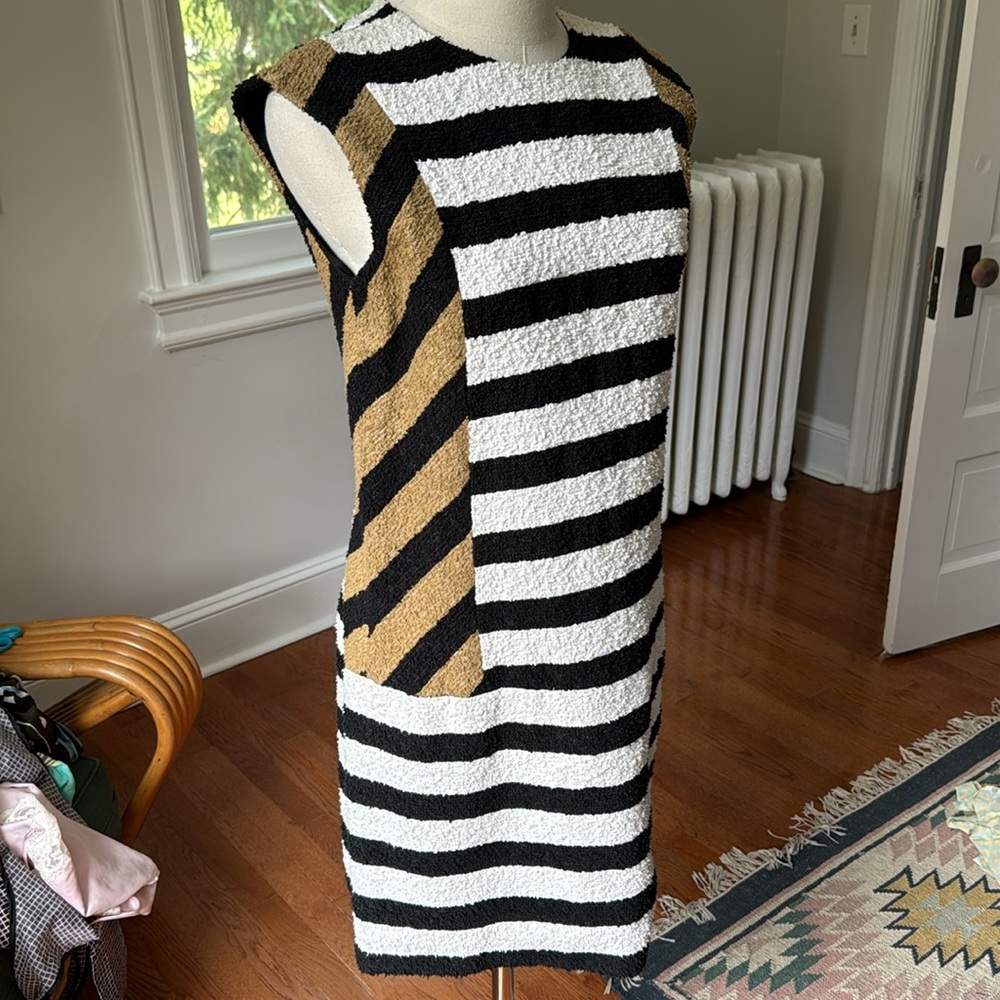 NWT Sonia Rykiel textured cotton silk blend shift dress